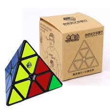 YuXin Little Magic Pyraminx Cube Black